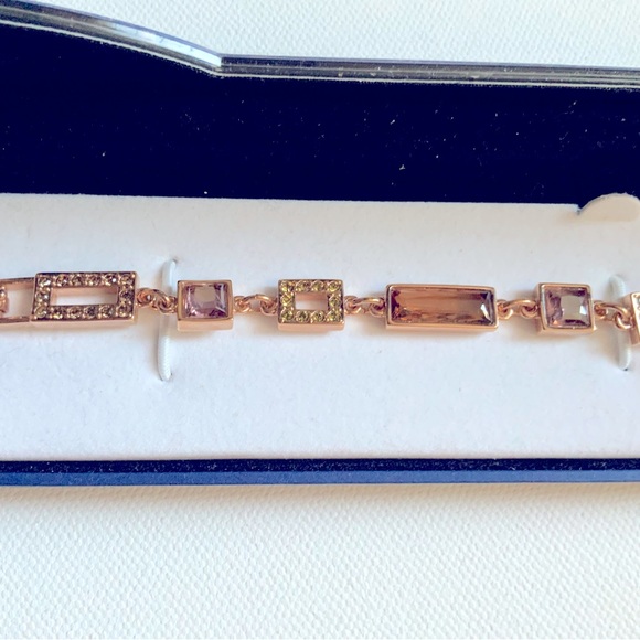 NWOT RARE Beautiful Swarovski Amber Crystals Bracelet - Picture 8 of 10
